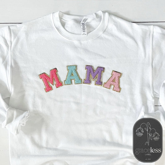 'Mama' Patches Sweatshirt