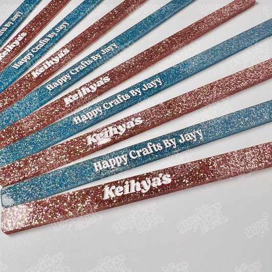 Glitter Cake Topper Sticks