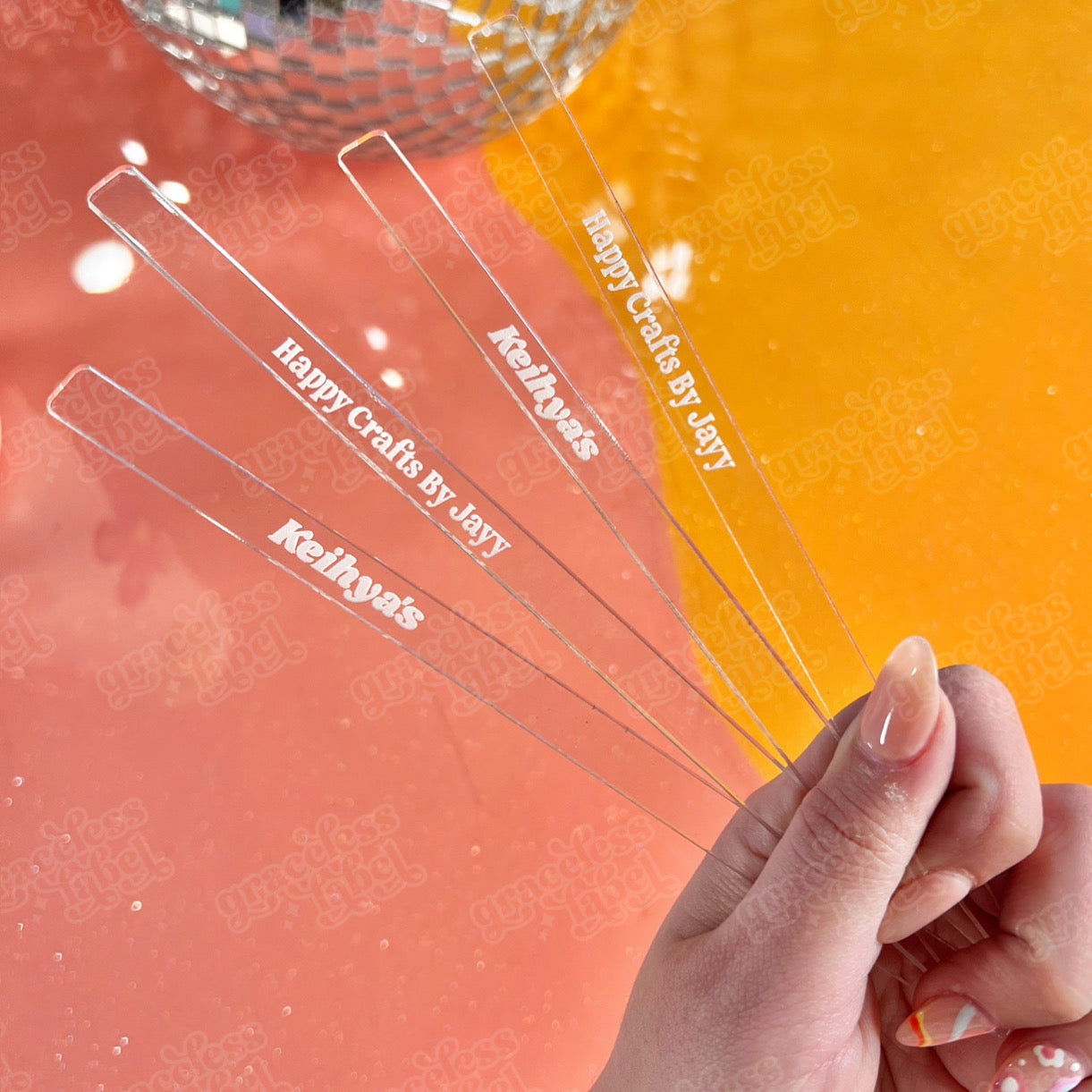 Basic Acrylic Cake Topper Sticks – Graceless Label