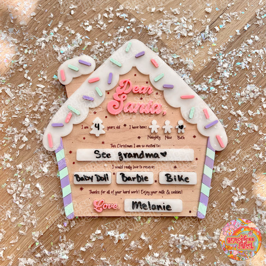 Gingerbread House Dry Erase Sign