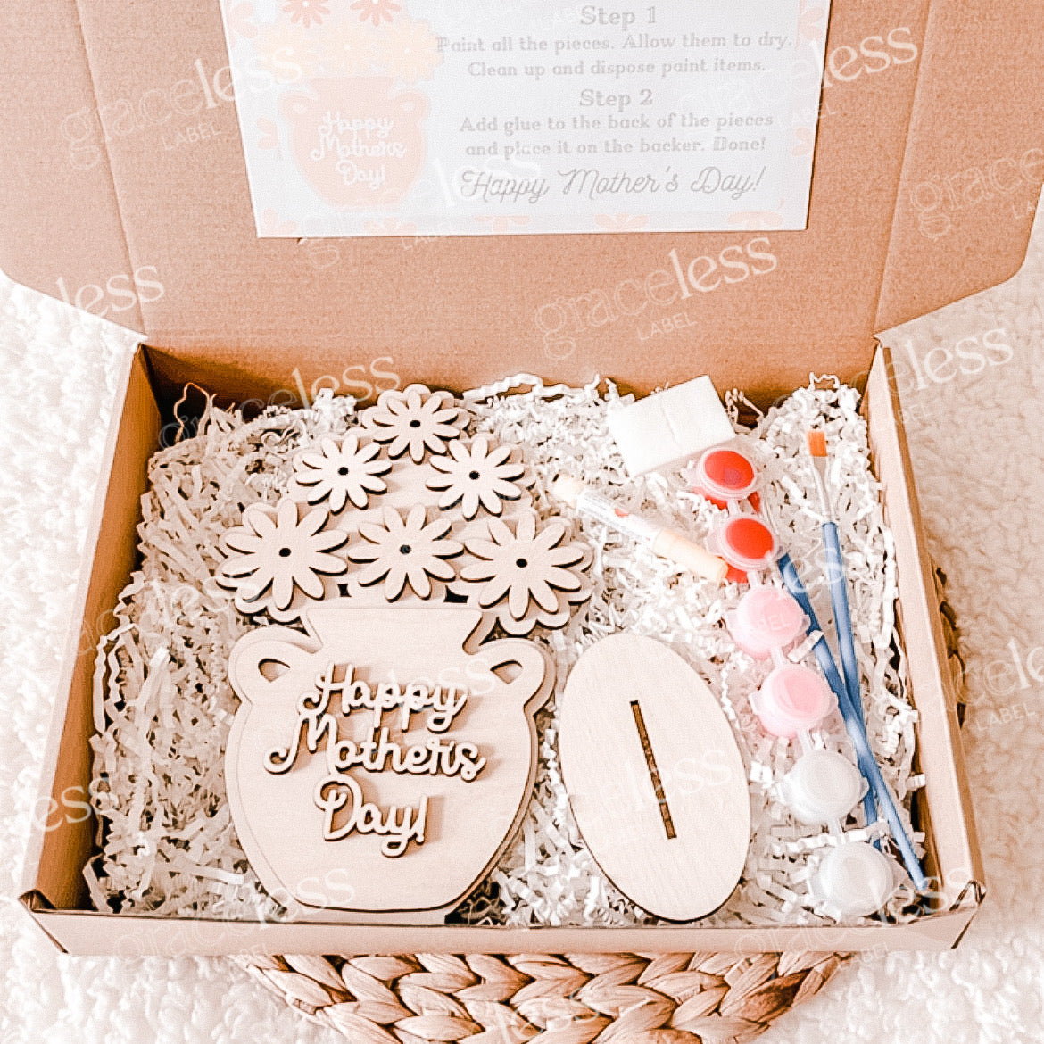 Wood Mother's Day DIY Paint Kit