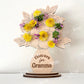 Wood Mother's Day Flower Holder Stand