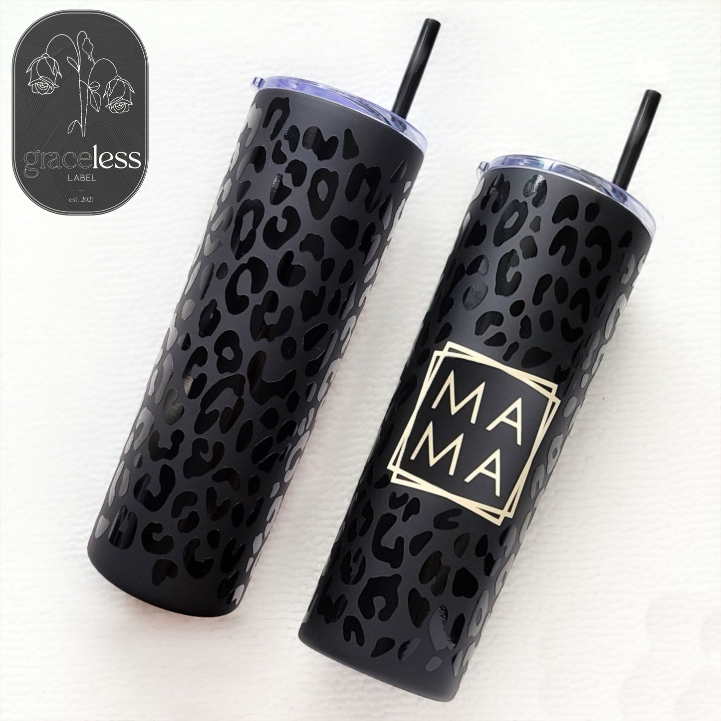 Leopard Print Mama Tumbler